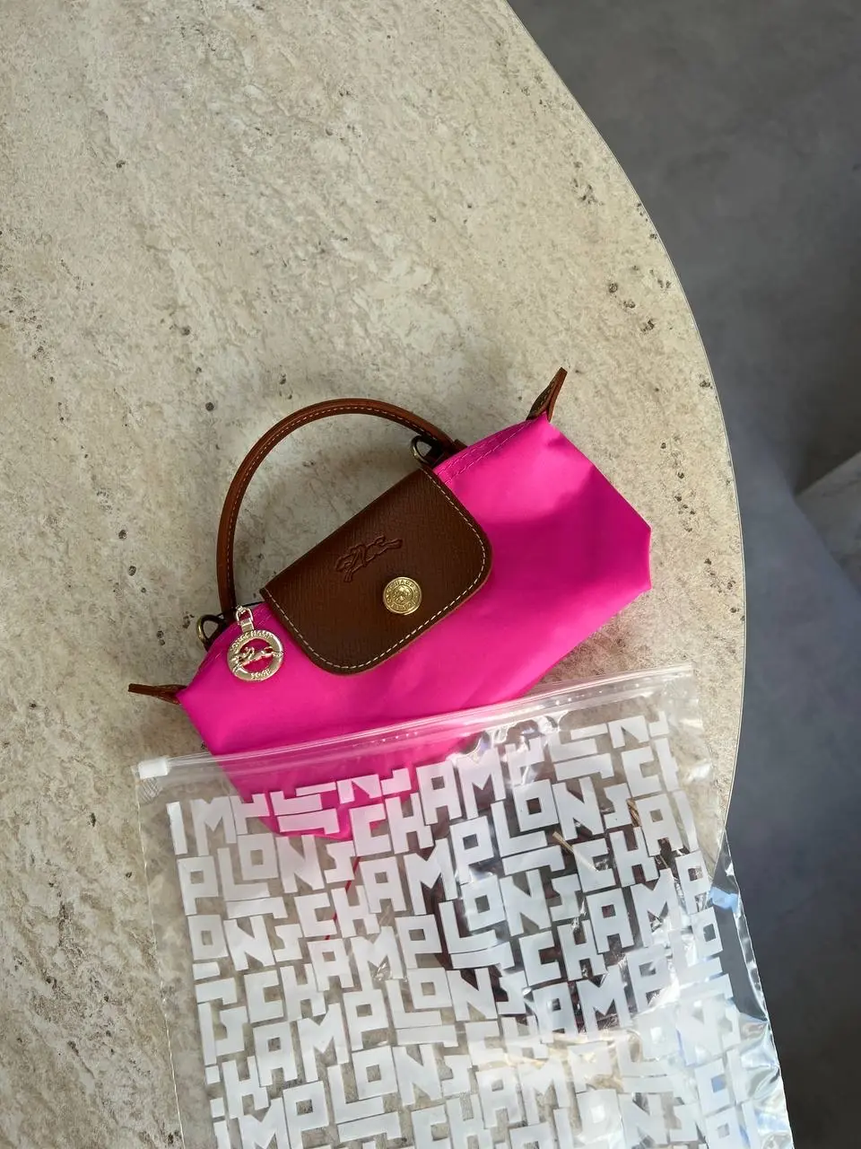 Long Champ Pembe Kol Çantası